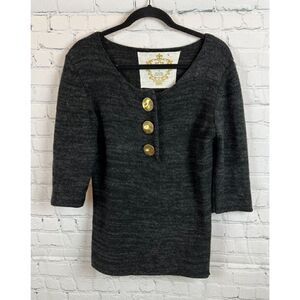 RED by MARC ECKO 100% extrafine geelong merino wool gray sweater pullover top L